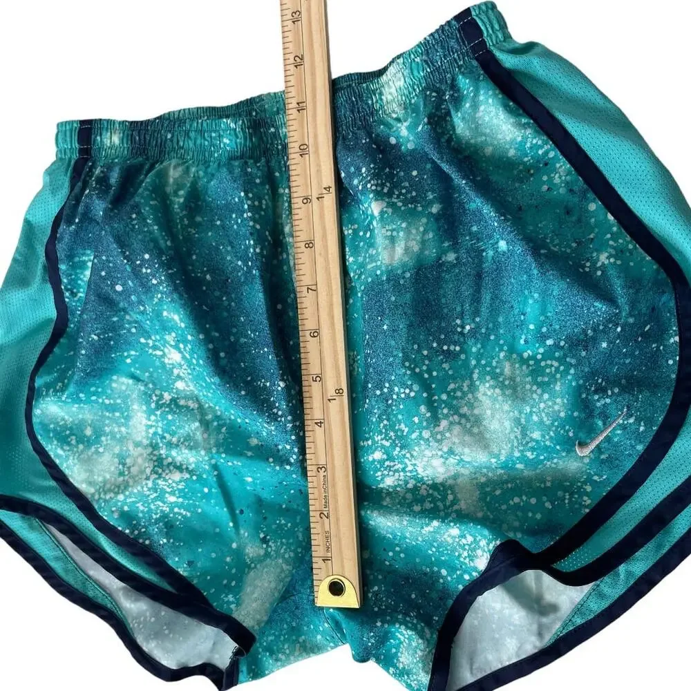 Nike Womens Size XS Athletic Tempo Running Shorts Dri Fit Lined Blue Green Teal